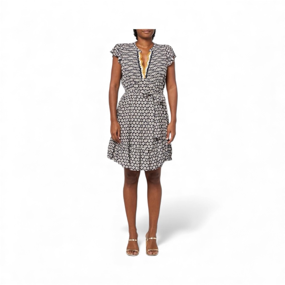 Nautica Navy Printed Flutter Sleeve Dress | NWT | Multiple Sizes
